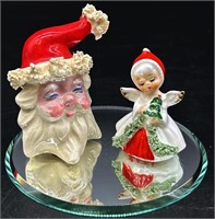 Vintage Napco Japan Angel & Santa