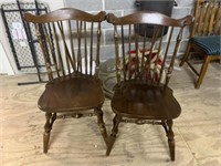 (2) J.B Van Sciver Brace Back Chairs