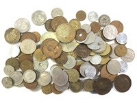 100+ Asst'd Foreign Coins France, Philippines +