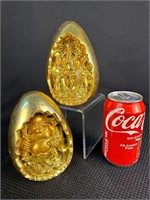 Set of 2 Gold Eggs