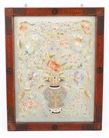 2-SIDED / FRAMED CHINESE SILK EMBROIDERY