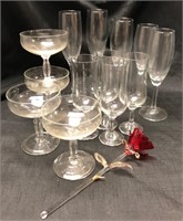 Champagne glasses ++ Glass rose
