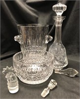 Crystal ice bucket ++ Decanter ++ Bowl ++ Extra st