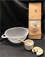 Polenta kit ++ Sieve ++ Mortar & pestle