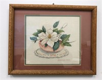 Counted cross stitch flower