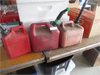 3 Plastic Gas cans
