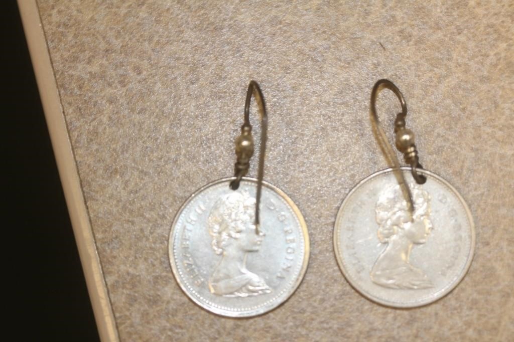 Pair of Canadian Quarters Earrings