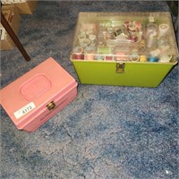 Sewing Supplies in Cases - Thread, Buttons & more