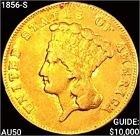 1856-S $3 Gold Piece CLOSELY UNCIRCULATED
