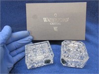 2 smaller waterford crystal trinket boxes
