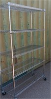 6ft Rolling Metal Utility Shelves