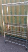 6ft Rolling Metal Utility Shelves