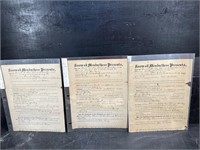 3 1800's LAND DEED RECORDS