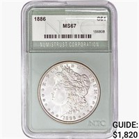1886 Morgan Silver Dollar NTC MS67
