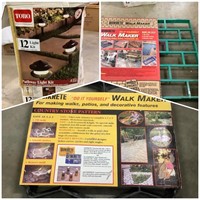 Concrete walk makers and outside light kit