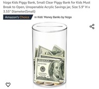 MSRP $16 Clear Piggy Bank