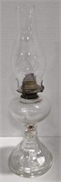 (AF) Queen Anne hurricane lamp with cracked