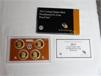 2012 (S) 4 pc. Presidential $1 coin proof set
