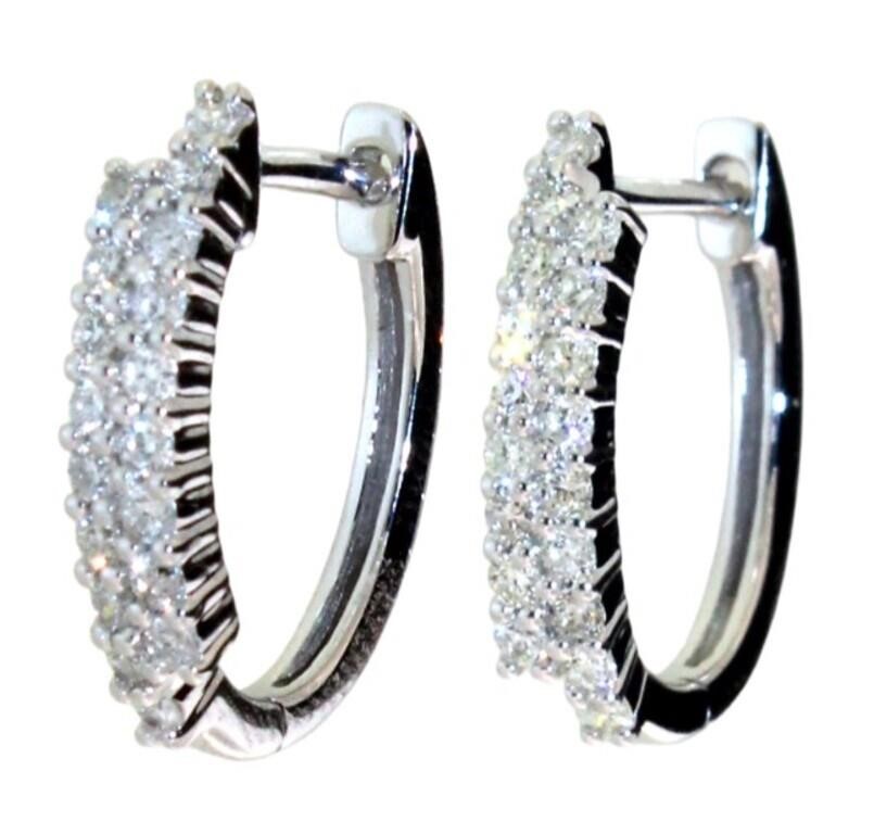 Brilliant 1/2 ct Lab Diamond Hoop Earrings