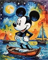 Sailing With Steamboat Willie Canvas Van Gogh LTD