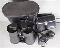 Two sets of binoculars