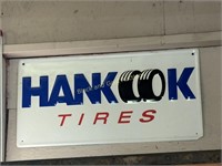 Metal Hankook Tires Sign & Interstate Clock Sign