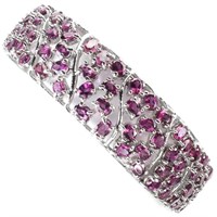 Natural Unheated Rhodolite Garnet Bangle