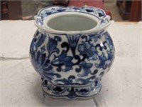 Porcelain Oriental Mist Blue Vase