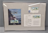 American Lighthouse Postal Stamps Display