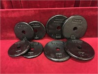 4 x 5lbs & 4 x 10lbs York Weights