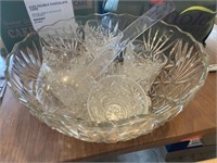 Punch bowl and glasses