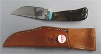 Acorn Knife Silver Inlay Also Turquoise Leather
