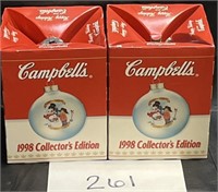 Vintage Campbells 1998 Christmas ornaments(2)