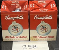 Vintage Campbells 1998 Christmas ornaments(2)