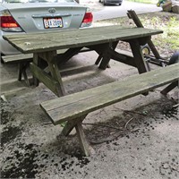 PICNIC TABLE AND BENCHES