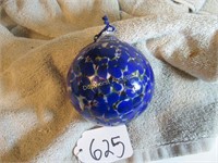 HANDCRAFTED UNIQUE GLASS BALL - 4"D