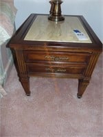 HAMMORY MARBLE TOP END TABLE