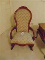 WALNUT VICTORIAN  WOODEN ROCKER