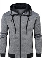 New (Size 3XL) Men's Hooded Jacket Slim Fit