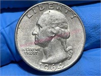 1964-D Washington Quarter (90% silver)