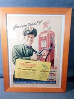 1947 TEXACO The Star Weekly Framed Advertising