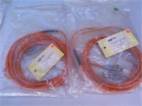Lot of 2 Northern Telecom Fiber Optic Patch Cable
