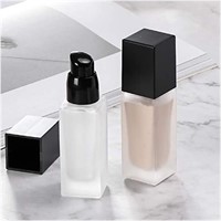 2 Pack 30ml/1oz Empty Frosted Foundation Bottle