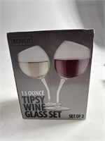 Tipsy Wine Glass Set of 2