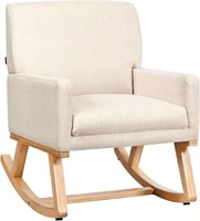 $180  Giantex Beige Upholstered Rocking Chair