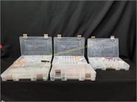 Plastic Organizers Filled With Misc Hardware