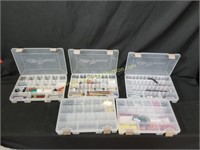 Plastic Organizers Filled With Misc Hardware -
