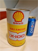 Can Shell X-100 en carton, pleine.