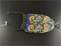 Small ladies hand beaded purse, antique, German, i