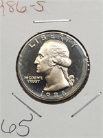 1986-S Clad Proof Washington Quarter